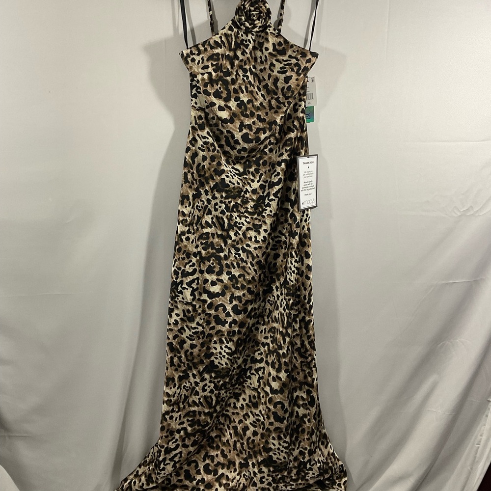 BCX Strapless Leopard Print Dress